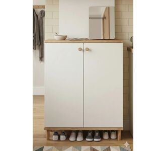 Stewehome Ντουλάπι παπουτσιών με 2 πόρτες και 3 ράφια ρυθμιστής κουζίνας και μπάνιου Λευκό 60x30x85 cm 113144 |  Παπουτσοθήκες στο espiti