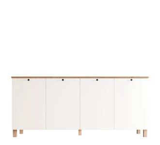 Μπουφές ArteLibre BALDER Λευκό/Φυσικό Μοριοσανίδα 180x42.1x80cm 15350200 ArteLibre |  Μπουφέδες στο espiti