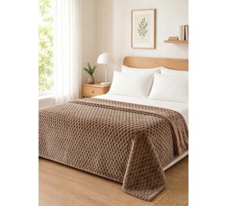 Κουβέρτα Fleece NESTIQ TAUPE 160 x 220 εκ. MADI |  Κουβέρτες Βελουτέ Υπέρδιπλες στο espiti