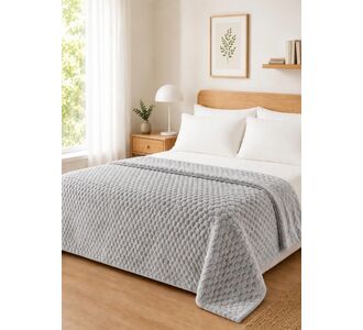 Κουβέρτα Fleece NESTIQ GREY 160 x 220 εκ. MADI |  Κουβέρτες Βελουτέ Υπέρδιπλες στο espiti