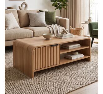 Τραπέζι σαλονιού Kelba pakoworld mdf σε φυσική απόχρωση 100x50x35,5εκ |  Τραπεζάκια σαλονιού στο espiti