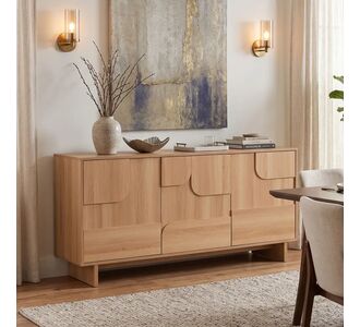 Μπουφές Jenfia pakoworld mdf σε φυσική απόχρωση 150x39x75,5εκ |  Μπουφέδες στο espiti