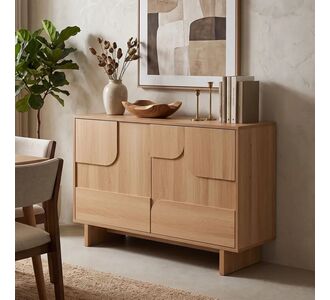Μπουφές Jenfia pakoworld mdf σε φυσική απόχρωση 101,2x39x75,5εκ |  Μπουφέδες στο espiti