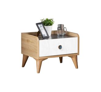 Stewehome Κομοδίνο Ξύλινο με 1 Συρτάρι Λευκό / Sonoma Υ32 x Π40 x Β42εκ 40x42x32 cm 338266 |  Παιδικά έπιπλα στο espiti