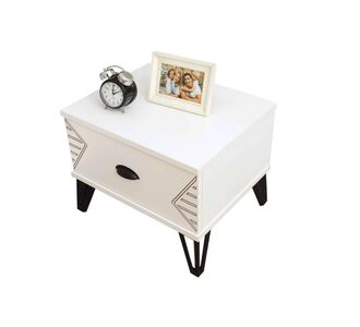 Stewehome Κομοδίνο με 1 Συρτάρι Λευκό / Υ39 x Π50 x Β41εκ 50x41x39 cm 474608 |  Παιδικά έπιπλα στο espiti