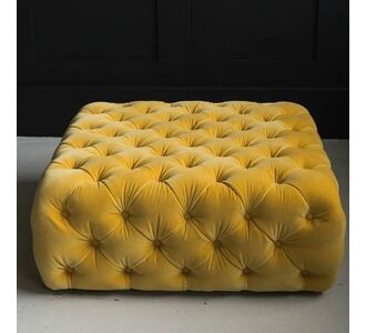 Stewehome τετράγωνο Chester Pouf (Chick Yellow) 90x90 cm 149134 |  Πουφ στο espiti