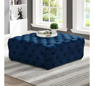 Stewehome τετράγωνο Chester Pouf (μπλε σαξόφωνο) 100x100 cm 860537 |  Πουφ στο espiti