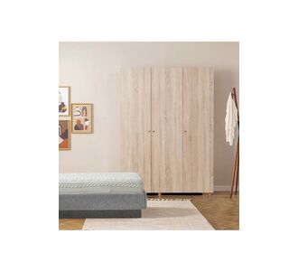 Stewehome Μοντέρνα Ξύλινη Ντουλάπα με Ράφια &amp; Κρεμάστρα Ρούχων | Ντουλάπα 3 Πόρτες 192x135x52 cm 993903 |  Ντουλάπες ρούχων στο espiti