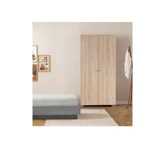 Stewehome Ξύλινη Ντουλάπα 2 Πορτών με Ράφια &amp; Χώρο για Κρεμάστρες Ρούχων 192x90x52 cm 844491 |  Ντουλάπες ρούχων στο espiti