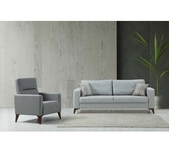 Stewehome Σετ καναπέδων 3+1 Berjer Μπεζ + Ανθρακί 217x90x43 cm 710017 |  Καναπέδες στο espiti