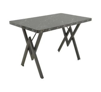 Τραπέζι Vertex pakoworld μαύρο μαρμάρου και μέταλλο 110x70x72εκ |  Τραπέζια στο espiti