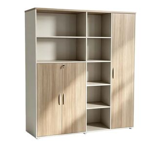 Βιβλιοθήκη γραφείου Stark pakoworld σε oak-μπεζ απόχρωση 160x40x200εκ |  Βιβλιοθήκες γραφείου στο espiti