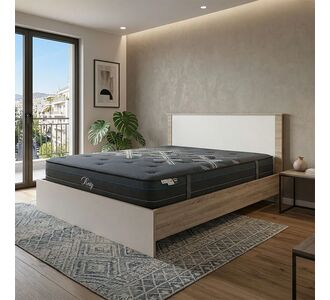 Κρεβάτι με στρώμα Athos-Resty pakoworld sonoma-λευκό 160x200εκ |  Κρεβάτια στο espiti