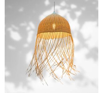 Stewehome Φωτιστικό Οροφής Ράτταν Με Κρόσσια 30x65 cm 683815 |  Οροφής στο espiti