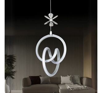 Stewehome Yaren Γκρι Κρεμαστό LED ΦωτιστικόΜοντέρνο Φως 6500K 30x30x90 cm 121538 |  Οροφής στο espiti