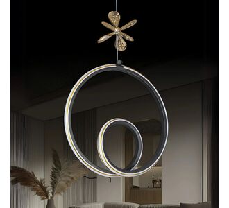 Stewehome Yakamoz Μαύρο LED Φωτιστικό Σάρκικου Σχέδιο Χρυσές Λεπτομέρειες 30x30x90 cm 239207 |  Οροφής στο espiti