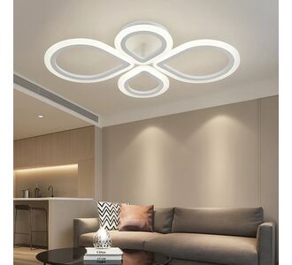 Stewehome Λευκό LED Φωτιστικό 3 Χρωμάτων Σάρκικου Μοντέρνο Σχέδιο 65x90 cm 472177 |  Οροφής στο espiti