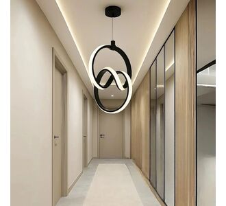 Stewehome Μοντέρνο φωτιστικό οροφής LED κρεμαστό τριών χρωμάτων -μαύρο 25x90x90 cm 566577 |  Οροφής στο espiti