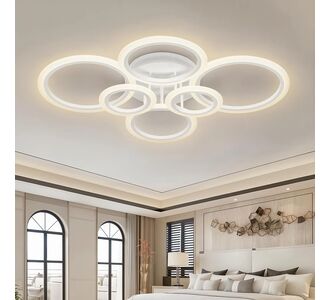 Stewehome 6 Μοντέρνο 3 Χρώματα LED 6-Φωτεινής Απλίκας × 80x80x10 cm 243931 |  Οροφής στο espiti