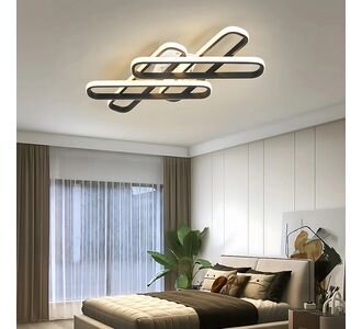 Stewehome Victoria Μοντέρνα Πλαφόνιερ 3 Χρώματα LED-μαύρο 66x30 cm 843337 |  Οροφής στο espiti