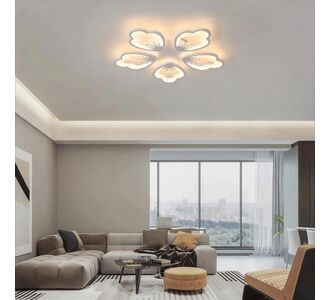 Stewehome 5 Λευκό Πλαφόνιερ 5 LED Φωτιστικό Σχέδιο Μοντέρνο &amp; Λιτό 70x70x10 cm 530734 |  Οροφής στο espiti