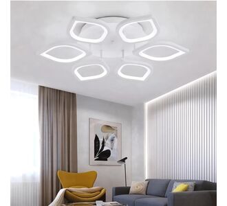 Stewehome 3 Ρεύματα LED Λευκό Πλαφόνιερ 6 Λαμπτήρων Μοντέρνο Φωτιστικό 60x10 cm 679756 |  Οροφής στο espiti