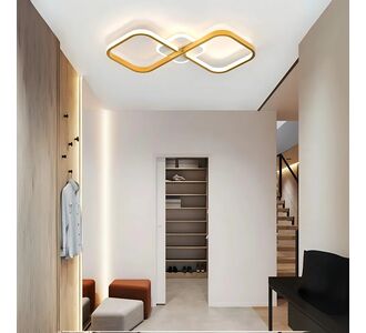 Stewehome Beliz Μοντέρνα 3 Ρεβ Ρενκ LED Πλαφονιέρα Σχεδίαση-χρυσό/λευκό 45x45x10 cm 709327 |  Οροφής στο espiti
