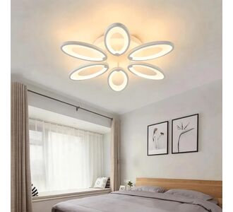 Stewehome Μοντέρνα Λευκή Πλαφονιέρα LED Γενικό Φως 5 Σημείων 60x60x9 cm 507185 |  Οροφής στο espiti
