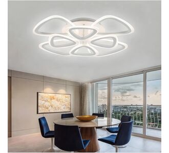 Stewehome Λευκό LED Φωτιστικό Πλαφονιέρα 8 Λάμπες 65x65 cm 284114 |  Οροφής στο espiti