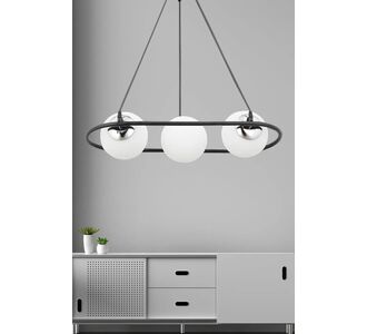 Stewehome Μοντέρνος Μαύρος Φωτιστικός Ράγας 60x75 cm 116926 |  Οροφής στο espiti