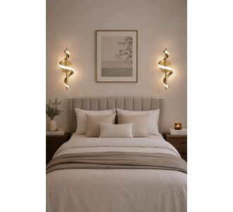 Stewehome Μοντέρνο φωτιστικό τοίχου LED με 2 λάμπες από αλουμίνιο Κίτρινο 418499 |  Απλίκες στο espiti