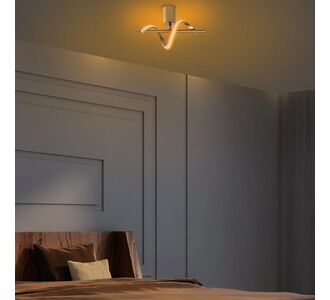 Stewehome LED Φωτιστικό Οροφής με Κυματιστή Μπάρα σε Χρυσό 7x7x10 cm 707028 |  Οροφής στο espiti