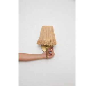 Stewehome Σετ 2 Τεμ. Boho Ραφιά Σάκακλι Ελ Γιαπιμί Απλικ Εσκίτμε Γκολντ Led 30x24 cm 131891 |  Απλίκες στο espiti