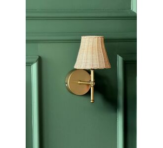 Stewehome Boho Ρατάν Χειροποίητο Ασύρματο Led Απλίκ Εσκιτμέ 14x21x21 cm 530034 |  Απλίκες στο espiti