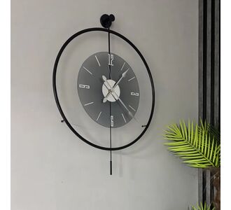 Stewehome Μοντέρνο μαύρο μεταλλικό ρολόι τοίχου με σκούρο γυαλί για σύγχρονους χώρους 50x75 cm 419241 |  Ρολόγια στο espiti