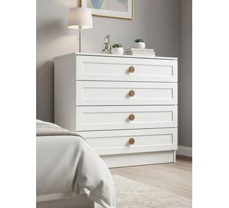 Stewehome Συρταριέρα BOHEM 4 Συρταριών Λευκή 89x84x44 cm 760872 |  Συρταριέρες -Κονσόλες στο espiti