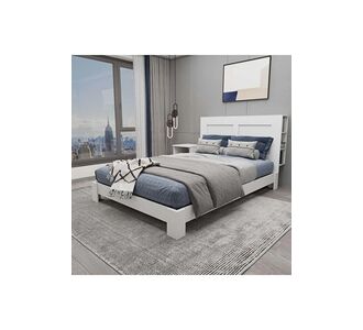 Stewehome Chapter Μοντέρνο Κρεβάτι MDF Μονό και Διπλό -Λευκό 160x200 cm 791486 |  Κρεβάτια στο espiti