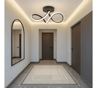 Stewehome Πλαφονιέρα Casabella Μαύρη LED Ισχυρού Λευκού Φωτισμού 37x37x17 cm 681504 |  Οροφής στο espiti
