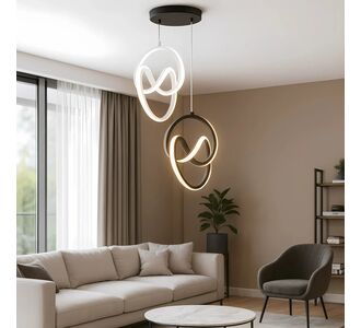 Stewehome Κρεμαστό Φωτιστικό Trend Λευκό/ Μαύρο LED Ισχυρού Φωτισμού 30x90x90 cm 828832 |  Οροφής στο espiti