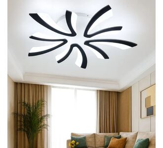 Stewehome Μοντέρνα Πλαφονιέρα Μαύρη LED Πενταπλή Τριών Χρωμάτων 65x15x15 cm 702079 |  Οροφής στο espiti