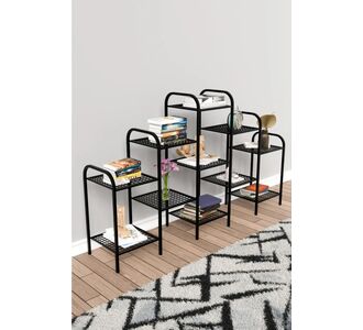 Stewehome Πολυλειτουργική μεταλλική βιβλιοθήκη με 11 ράφια για το σπίτι και το γραφείο (33 cm) 165x33x100 cm 198025 |  Βιβλιοθήκες στο espiti