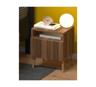 Stewehome Σετ 2 σκανδιναβικών κομοδίνων με πόρτα (30 cm) 40x30x48 cm 938006 |  Κομοδίνα στο espiti