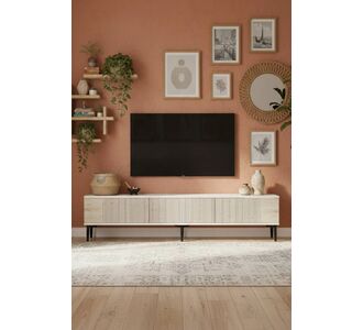 Stewehome Μοντέρνο έπιπλο τηλεόρασης με πόρτα από Συνθετικό ξύλο 180x30x41 cm 274594 |  Έπιπλα τηλεόρασης στο espiti