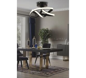 Stewehome Μοντέρνο μεταλλικό LED πλαφονιέ φωτιστικό για σαλόνι κουζίνα καθιστικό υπνοδωμάτιο Χρυσό 20x25x20 cm 954722 |  Οροφής στο espiti