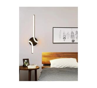 Stewehome Φωτιστικό τοίχου με LED από αλουμίνιο Μαύρο 625886 |  Απλίκες στο espiti