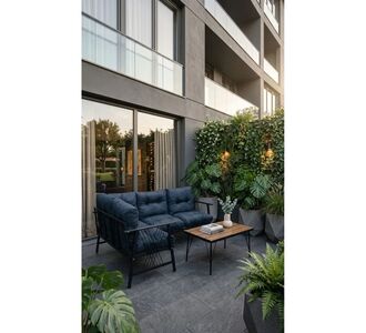 Stewehome Σετ μπαλκονιού με γωνιακό κάθισμα μεταλλικό σκανδιναβικού στιλ ρετρό 70x45x72 cm 988884 |  Σετ τραπεζαρία κήπου στο espiti