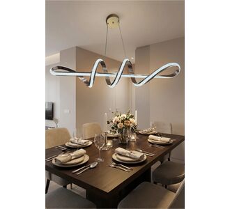 Stewehome μοντέρνο φωτιστικό οροφής με led σε 3 χρώματα για σαλόνι και καθιστικό από αλουμίνιο 95x25x81 cm 841786 |  Οροφής στο espiti