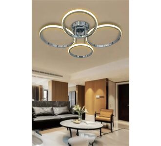 Stewehome Στρογγυλό μοντέρνο πλαφονιέ με LED φωτισμό Πολύχρωμο 60x40x10 cm 628569 |  Οροφής στο espiti