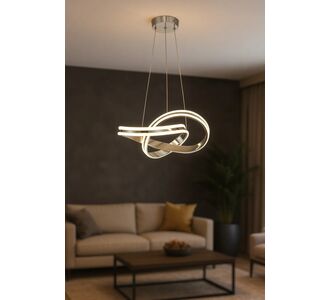 Stewehome μοντέρνο φωτιστικό οροφής με 3 χρώματα led και ρυθμιστή έντασης για σαλόνι από μέταλλο (Ύψος: 91 100 cm | Χώρα προέλευσης: TR) 506397 |  Οροφής στο espiti