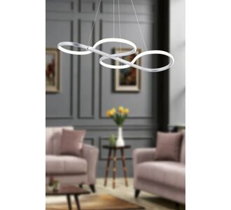 Stewehome Φωτιστικό οροφής με LED σε στυλ εσκίτμε για σαλόνι κουζίνα δωμάτιο και χολ 45x70 cm 864436 |  Οροφής στο espiti